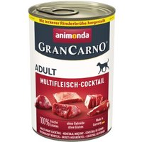 animonda GranCarno Original Nassfutter Hund Adult, Multifleisch Cocktail 12x400 g