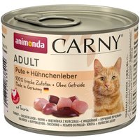 animonda Carny Nassfutter Katze Adult Pute und Hühnchenleber 6x200 g