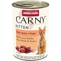 animonda Carny Nassfutter Katze Kitten Kalb, Huhn und Pute 24x400 g