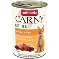 animonda Carny Nassfutter Katze Kitten Geflügel und Rind 24x400 g