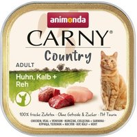 animonda Carny Nassfutter Katze Adult Country Huhn, Kalb und Reh 32x100 g