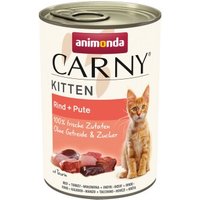 animonda Carny Nassfutter Katze Kitten Pute und Rind 24x400 g