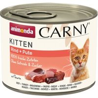 animonda Carny Nassfutter Katze Kitten Pute und Rind 24x200 g