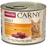 animonda Carny Nassfutter Katze Adult Huhn und Rind 6x200 g