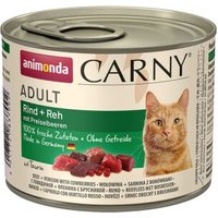 animonda Carny Nassfutter Katze Adult Rind und Reh mit Preisselbeeren 6x200 g