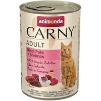 animonda Carny Nassfutter Katze Adult 6x400 g Rind, Pute und Shrimps