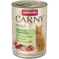 animonda Carny Nassfutter Katze Adult 6x400 g Huhn, Pute und Kaninchen