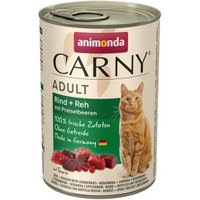 animonda Carny Nassfutter Katze Adult 6x400 g Rind, Reh und Preisselbeeren