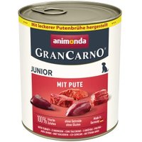 animonda GranCarno Original Nassfutter Hund Junior, Pute 6x800 g