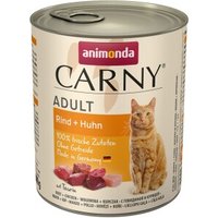 animonda Carny Nassfutter Katze Adult Rind und Huhn 24x800 g