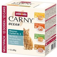 animonda Carny Nassfutter Katze Adult, Ocean Meeresvielfalt 12x80 g Mixpaket 2