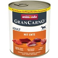 animonda GranCarno Original Nassfutter Hund Adult, Ente 6x800 g