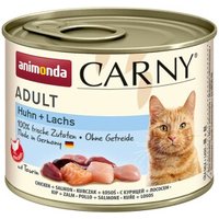 animonda Carny Nassfutter Katze Adult Huhn und Lachs 6x200 g
