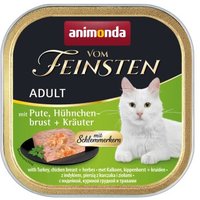 animonda Vom Feinsten Adult mit Schlemmerkern 32x100g Pute, Hühnchenbrust und Kräuter