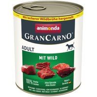 animonda GranCarno Original Nassfutter Hund Adult, Wild 6x800 g