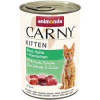 animonda Carny Nassfutter Katze Kitten Rind, Huhn und Kaninchen 48x400 g