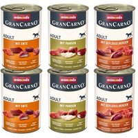 animonda GranCarno Original Nassfutter Hund Adult, Mixpaket 6x400 g Deftige Variation