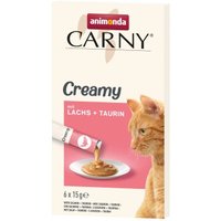 animonda Carny Nassfutter Katze Adult, Creamy mit Taurin 11x 6x15g Lachs