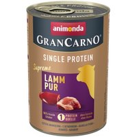 animonda GranCarno Single Protein Supreme Nassfutter Hund Adult, Lamm pur 6x400 g