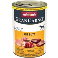 animonda GranCarno Original Nassfutter Hund Adult, Pute 12x400 g