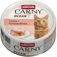 animonda Carny Nassfutter Katze Adult, Ocean 12x80 g Lachs und Sardine