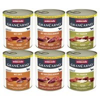 animonda GranCarno Original Nassfutter Hund Adult, Mixpaket 6x800 g Deftige Variation