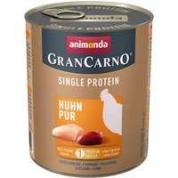 animonda GranCarno Single Protein Nassfutter Hund Adult, Huhn pur 12x800 g