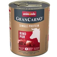 animonda GranCarno Single Protein Nassfutter Hund Adult, Rind pur 12x800 g
