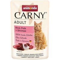 animonda Carny Nassfutter Katze Adult Rind, Pute und Shrimps 48x85 g