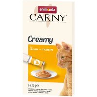 animonda Carny Nassfutter Katze Adult, Creamy mit Taurin 11x 6x15g Huhn