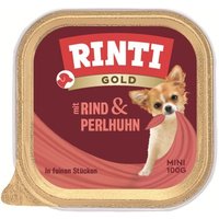 RINTI Gold Mini 16x100g Rind und Perlhuhn