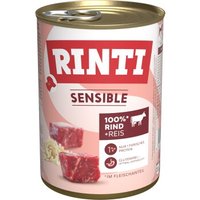 RINTI Sensible Nassfutter Hund, Adult, Dose 12x400 g Rind und Reis