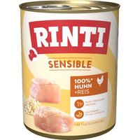 RINTI Sensible Nassfutter Hund, Adult, Dose, Huhn und Reis 12x800 g