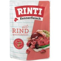 RINTI Kennerfleisch Nassfutter Hund, Adult, Pouch Rind 10x400 g