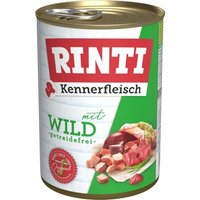 RINTI Kennerfleisch Nassfutter Hund, Adult, Dose, Wild 24x400 g