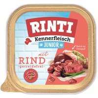 RINTI Kennerfleisch Nassfutter Hund, Junior, Schale 9x300 g Rind