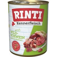RINTI Kennerfleisch Nassfutter Hund, Adult, Dose, Wildschwein 36x800 g
