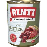 RINTI Kennerfleisch Nassfutter Hund, Adult, Dose, Rentier 36x800 g