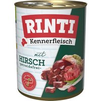 RINTI Kennerfleisch Nassfutter Hund, Adult, Dose, Hirsch 36x800 g
