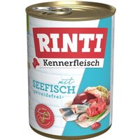 RINTI Kennerfleisch Nassfutter Hund, Adult, Dose, Seefisch 12x400 g