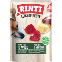 RINTI Leichte Beute Nassfutter Hund, Adult, Pouch, Rind und Wild 10x400 g