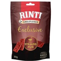 RINTI Singlefleisch Exclusive Snack Pur 2x50g Strauß