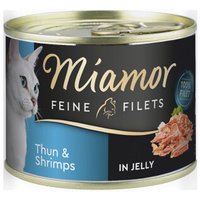 Miamor Feine Filets in Jelly Thunfisch und Shrimps 24x185 g