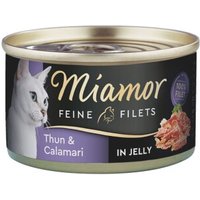 Miamor Feine Filets in Jelly Heller Thunfisch und Calamari 24x100 g