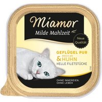 Miamor Milde Mahlzeit Geflügel pur und Huhn 64x100 g