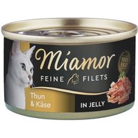 Miamor Feine Filets in Jelly Heller Thunfisch und Käse 24x100 g