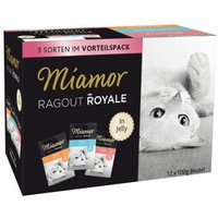 Miamor Ragout Royale in Jelly Multipack 12x100g Pute, Lachs, Kalb