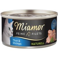 Miamor Feine Filets Naturelle Thunfisch und Shrimps 24x80 g