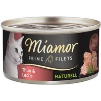 Miamor Feine Filets Naturelle Thunfisch und Lachs 96x80 g