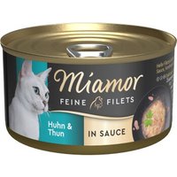 Miamor Feine Filets in Sauce 24 x 85g Thunfisch und Huhn